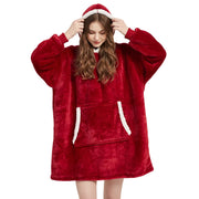 Cozy Up This Winter with Our Ultra Plush Sherpa Hoodie Blanket - Available in Pink, Grey, Wine, and Blue!