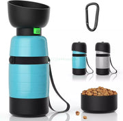 Upgraded Portable Dog Water Bottle with Food Container & Collapsible Bowl - Perfect for Outdoor Adventures, 650ml Capacity