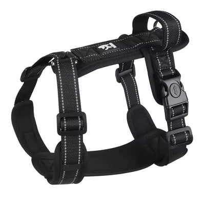 Ultimate Anti-Escape Dog Harness with Handle - Reflective Nylon Vest for Small to Medium Dogs, Perfect for French Bulldogs and Walking Adventures