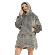 Cozy Up This Winter with Our Ultra Plush Sherpa Hoodie Blanket - Available in Pink, Grey, Wine, and Blue!