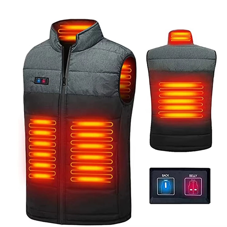 Stay Warm and Stylish with Our Smart Heating Vest for Men - 4 Areas Heated Sleeveless Jacket for Winter Adventures