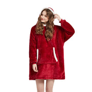 Cozy Up This Winter with Our Ultra Plush Sherpa Hoodie Blanket - Available in Pink, Grey, Wine, and Blue!