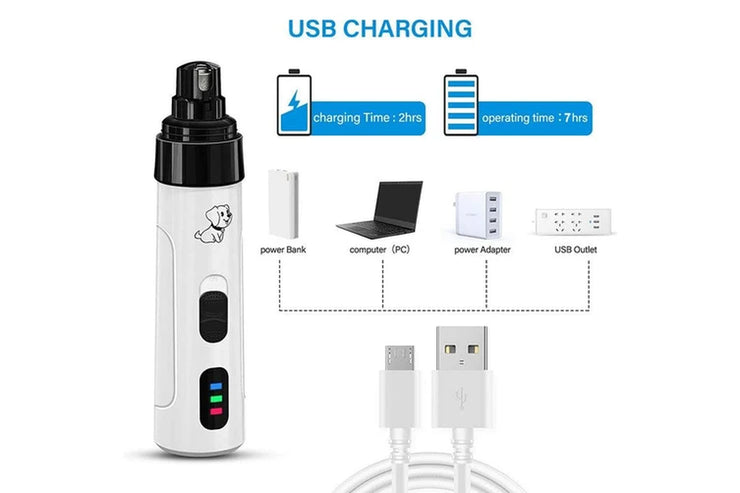 Ultimate 3 Ports 2 Speed Pet Nail Grinder for Safe and Easy Grooming