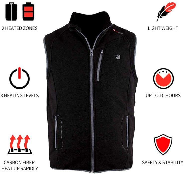 Stay Warm in Style with the Prosmart Lightweight Heated Vest - Polar Fleece Comfort and USB Rechargeable Power