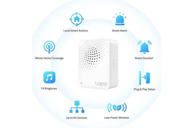 Transform Your Home with the Tp-Link Tapo H100 Smart IoT Hub: Ultimate Smart Home Alarm & Doorbell Chime for Up to 64 Devices
