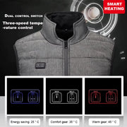 Stay Warm and Stylish with Our Smart Heating Vest for Men - 4 Areas Heated Sleeveless Jacket for Winter Adventures