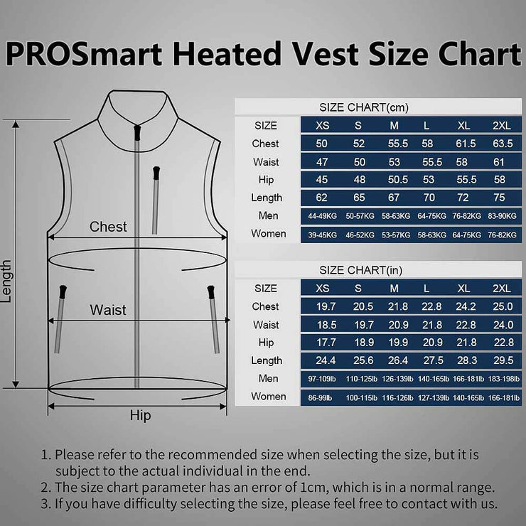Stay Warm in Style with the Prosmart Lightweight Heated Vest - Polar Fleece Comfort and USB Rechargeable Power