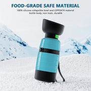 Upgraded Portable Dog Water Bottle with Food Container & Collapsible Bowl - Perfect for Outdoor Adventures, 650ml Capacity